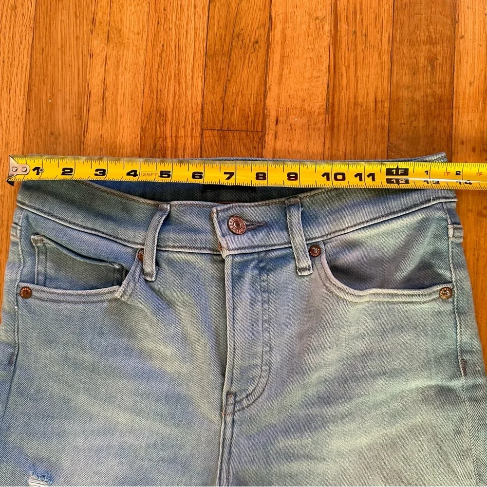 Express Ripped Skinny Mid Rise Jeans Size 4 - Picture 5 of 9